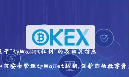 关于“tpWallet私钥”的及相关信息

如何安全管理tpWallet私钥，保护你的数字资产